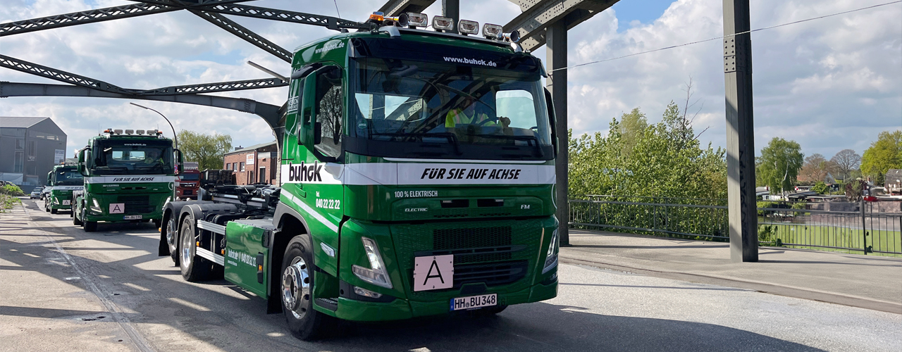 Foto eines E-LKWs des Unternehmens