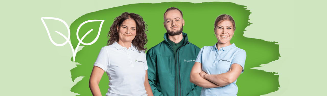 Foto von drei Wackler-Mitarbeiter*innen