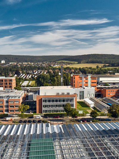 Luftbild des Betriebsgeländes