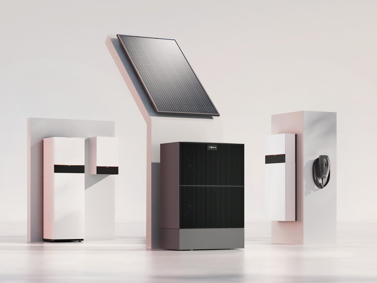 Mehrere Modelle der Systemlösungen von Viessmann Climate Solutions