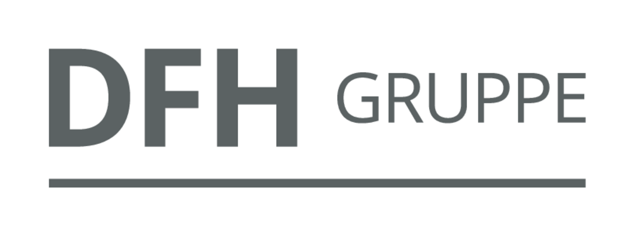Unternehmenslogo der DFH Gruppe mit Link zur Webseite