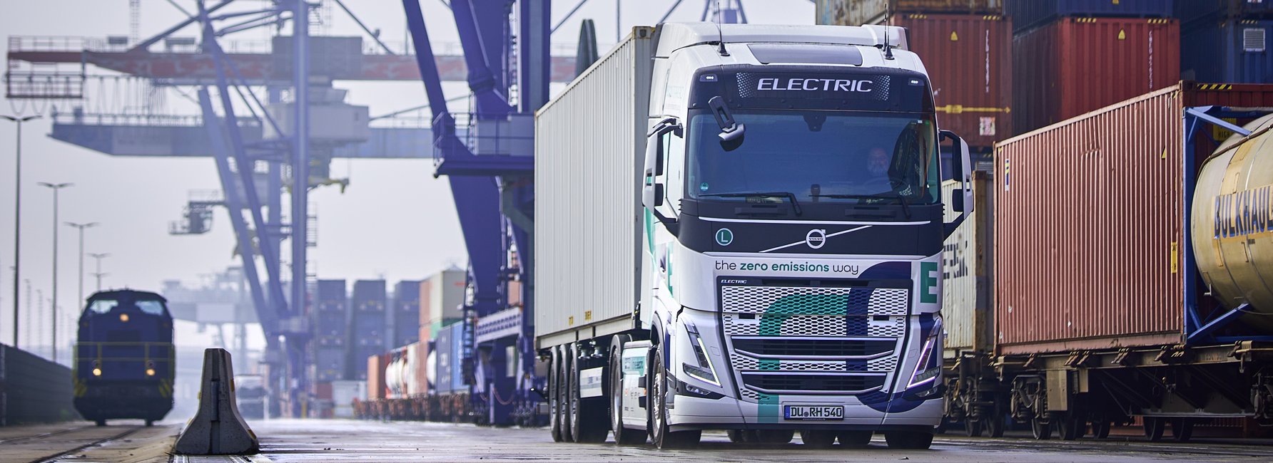 Foto von elektrisch betriebenen Lkw