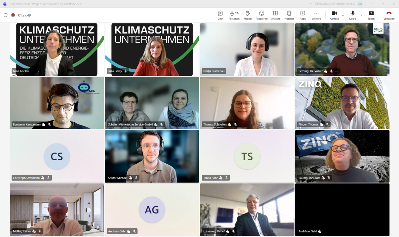 Foto der Teilnehmer*innen beim digitalen Projektabschluss am 23.02.2026