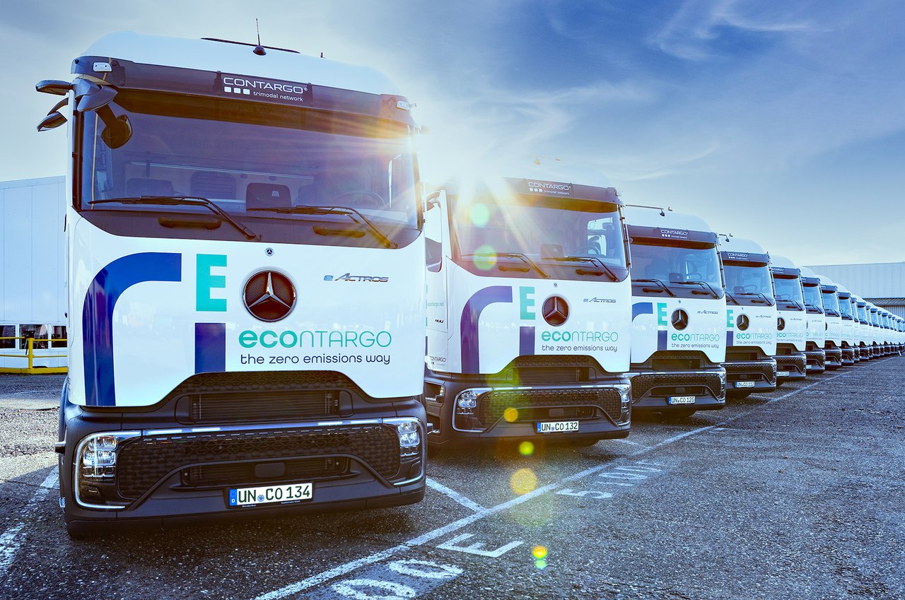 Foto von elektrisch betriebenen Lkw