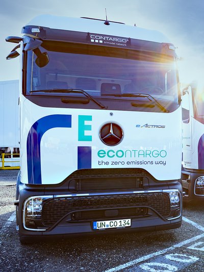 Foto von elektrisch betriebenen Lkw