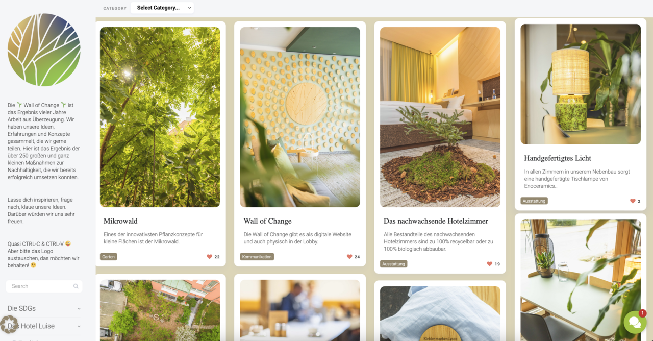 Die digitale Wall of Change im Internet. 