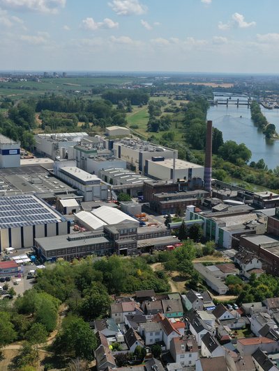 Luftbild des Betriebsgeländes