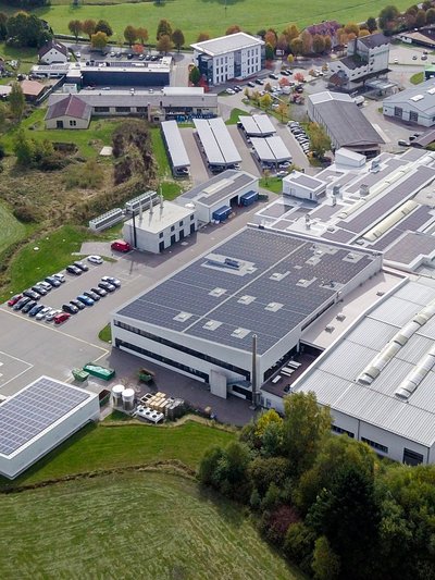 Luftbild des Betriebsgeländes