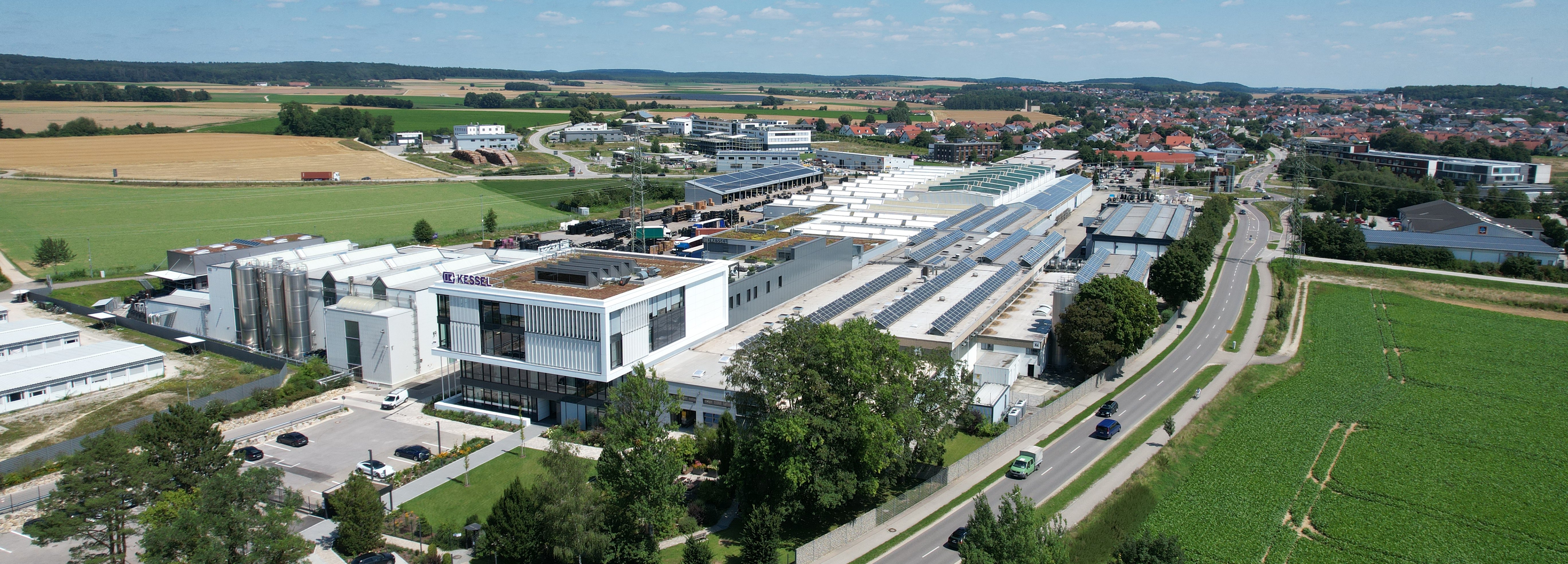 Luftbild vom Betriebsgelände