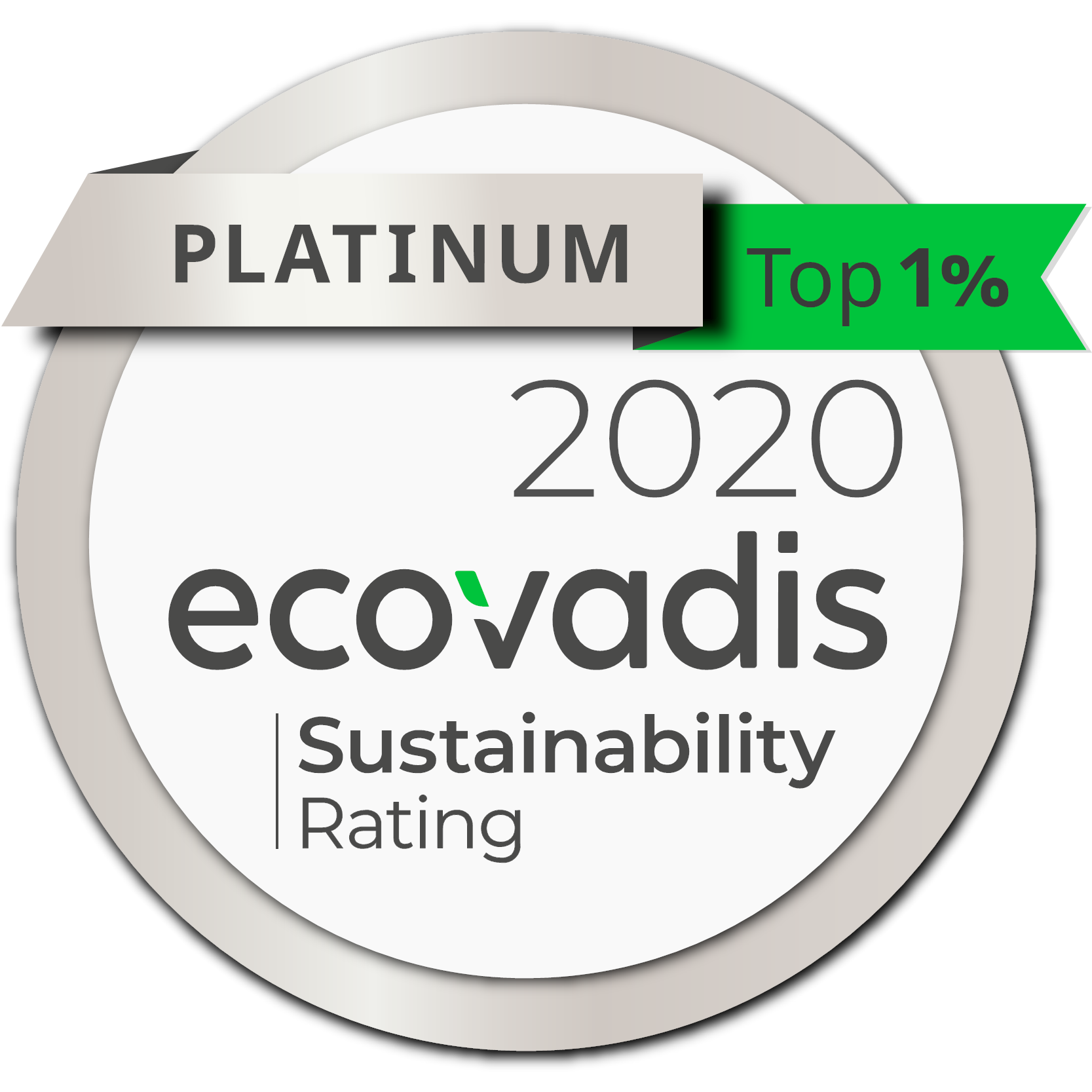 Logo Ecovadis Platin-Medaille